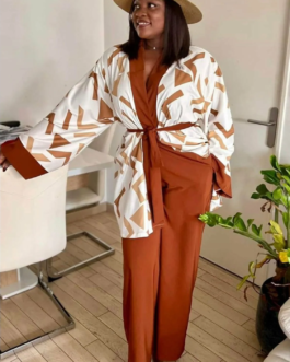 Palazzo Pants & Kimono Set