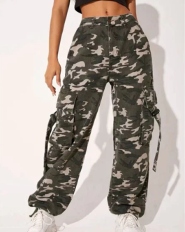 Pocket Wide Leg Cargo Pants