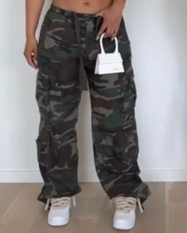 Side Pocket Camouflage Cargo Pants