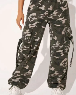 Pocket Wide Leg Cargo Pants