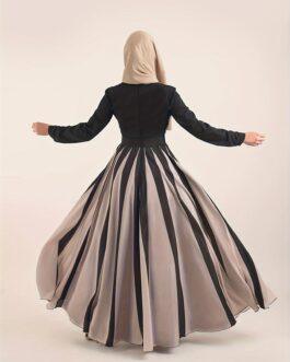 Modest Elegant Long Sleeve Swing Maxi Dress