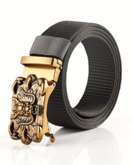 Men’s Retro Belt, Business Automatic Alloy Buckle Belt