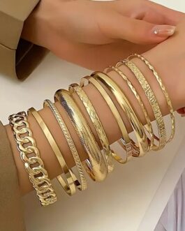 10 Pcs Delicate Bracelet Set