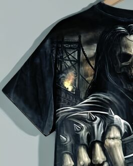 Breathable Men’s 3D Skeleton Graphic Novel Tee