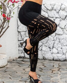 Sexy Skinny Ripped High Waist Stretchy Leggings