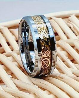 1pc Trendy Beautiful Cool Silvery 304 Stainless Steel Ring