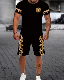 2-piece Men’s Vintage Floral Summer Outfit Set