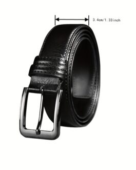 Men’s Genuine Leather Pin Buckle Casual Vintage Leather Belt