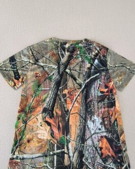 3D Branch Print, Men’s Graphic Design Crew Neck Novel T-shirt