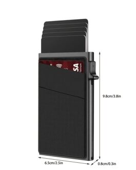 Automatic Pop-Up Credit Card Holder Money Bag Men’s Business Card Wallet