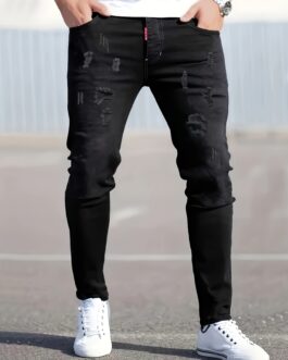 Men’s Casual Ripped Skinny Jeans, Chic Street Style