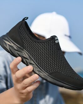 Men’s Mesh Breathable Lightweight Slip-On Casual Shoes For Traveling Jogging