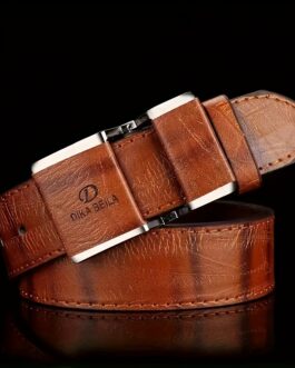 1pc Men’s Business Smooth Buckle Leisure Belt, Jeans Suit Pants Belt