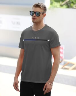 “PARIS” Print Men’s Comfy Casual T-shirt