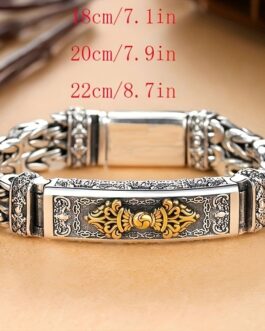 1pc Retro Trendy Men’s Bracelet, Trendy Creative, Cool Hand Jewelry