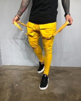 Multi Pocket Men’s Casual Medium Stretch Sports Pants Cargo Pants