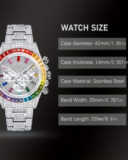 MISSFOX New Men’s WatchLuxury Iced Wall