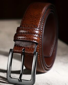 Men’s Genuine Leather Pin Buckle Casual Vintage Leather Belt