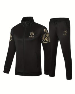 2pcs Men’s Sportswear Set –  Elastic Waist Drawstring Pants