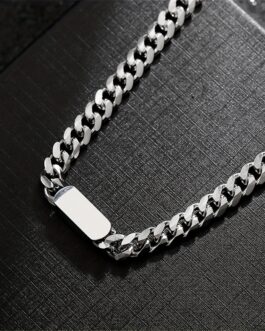 1pc Titanium Steel Necklace Cuban Chain Necklace Male