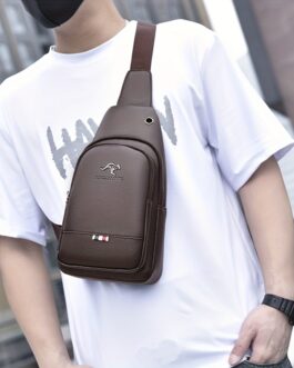 Men’s PU Leather Chest Bag Business Shoulder Bag