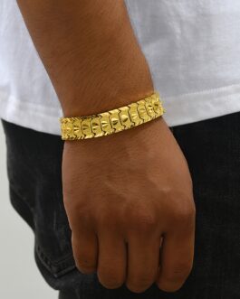 Gold Plated Wide Flower Love Men’s Hip-hop Gorgeous Style