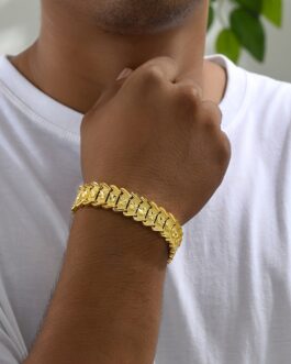 Gold Plated Wide Flower Love Men’s Hip-hop Gorgeous Style