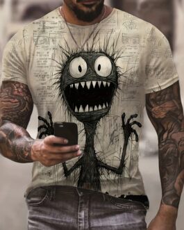 Men’s Novelty Short Sleeve Crew Neck T-shirt