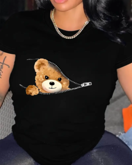Telina Teddy Bear Print T-Shirt