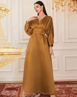 Pearl Bead Detail Batwing Sleeve Dress