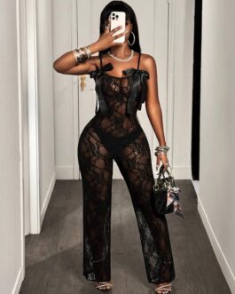 Lace Sheer Jumpsuit