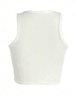 Slogan Print Crop Top